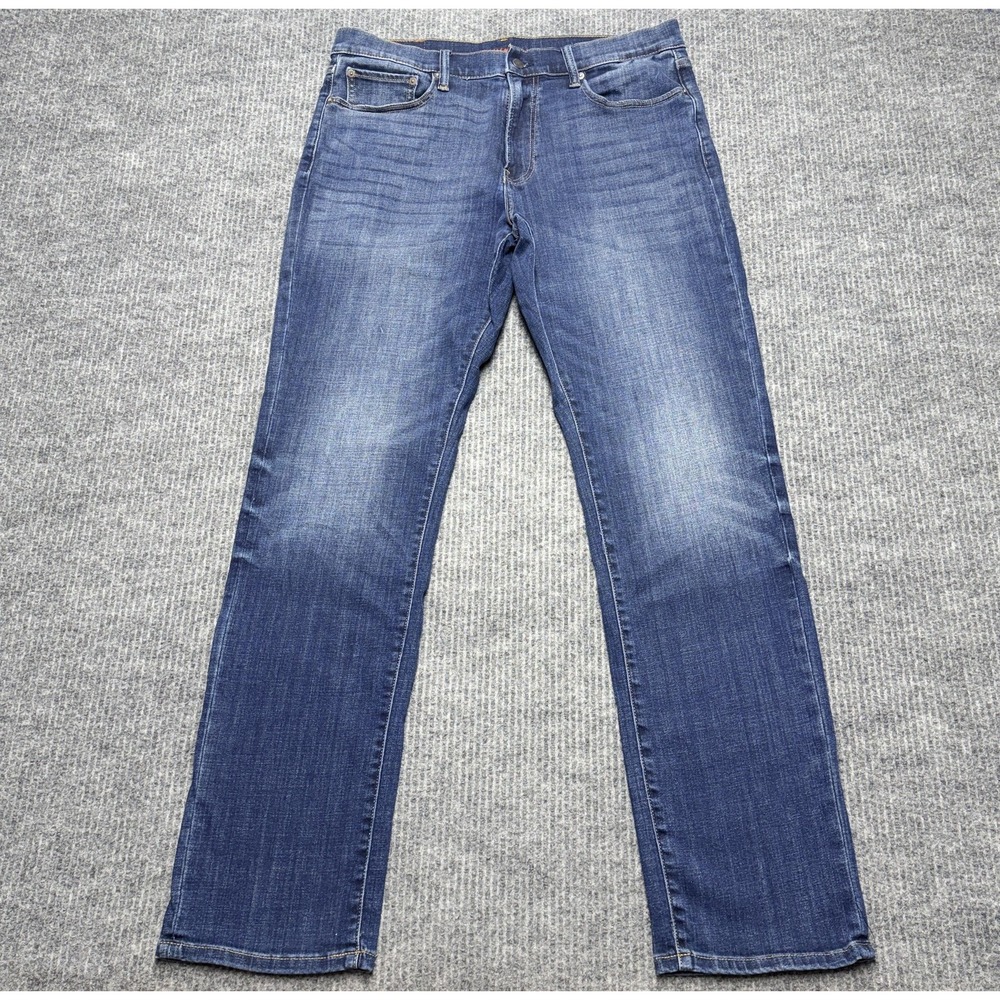 Lucky Brand Jeans Mens 34x34 Blue 410 Athletic Straight Stretch Denim Coolmax
